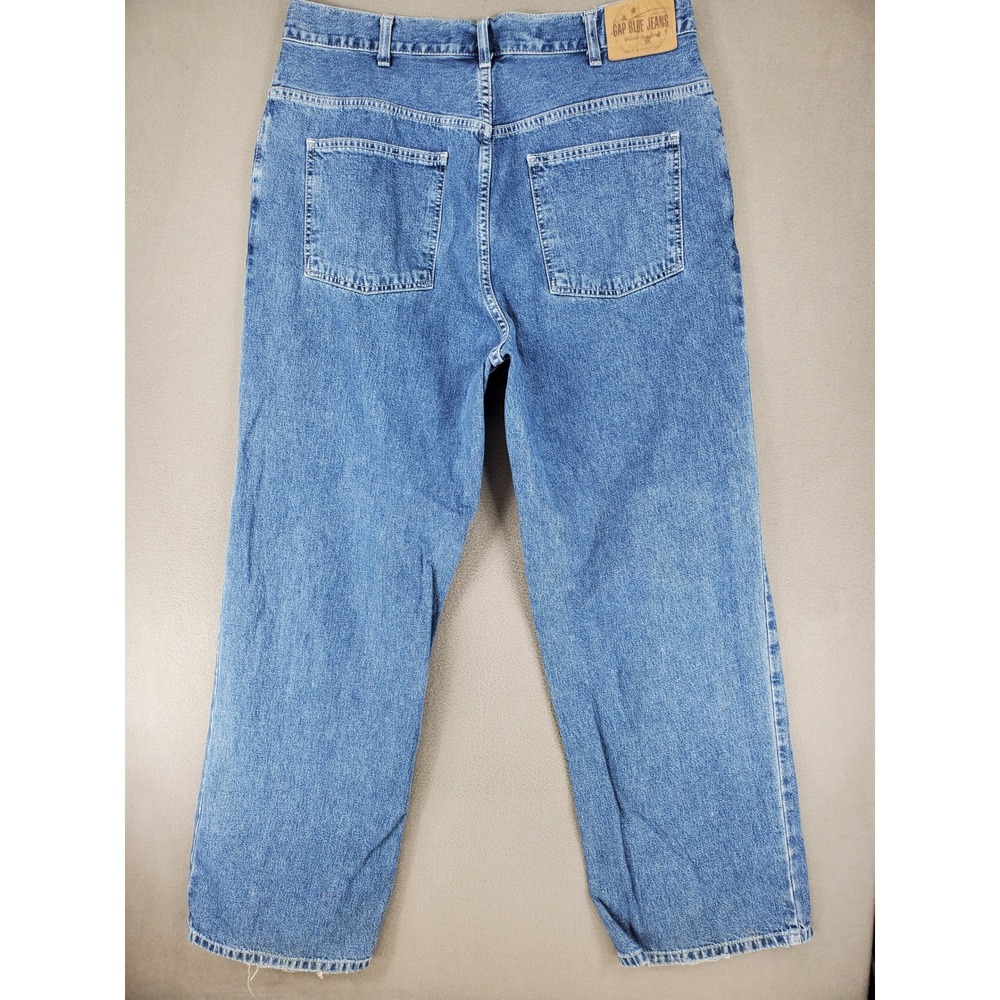 GAP Skater Jeans Mens 36 Blue Relaxed Wide Leg Baggy 90s Vintage Style Denim - Picture 3 of 8